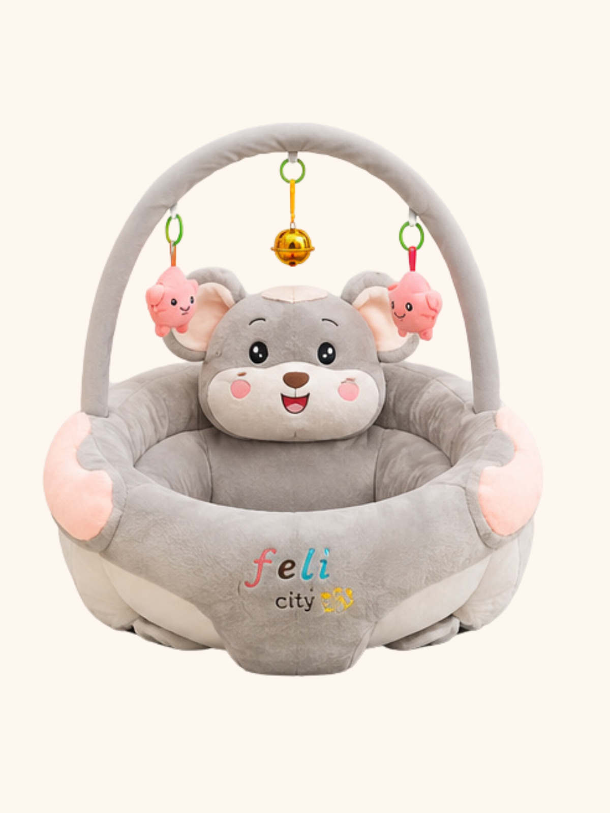 Plush Baby Support Seat with Play Arch