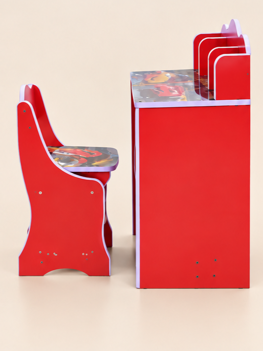 Kids Disney Cars Wooden Study Table & Chair Set