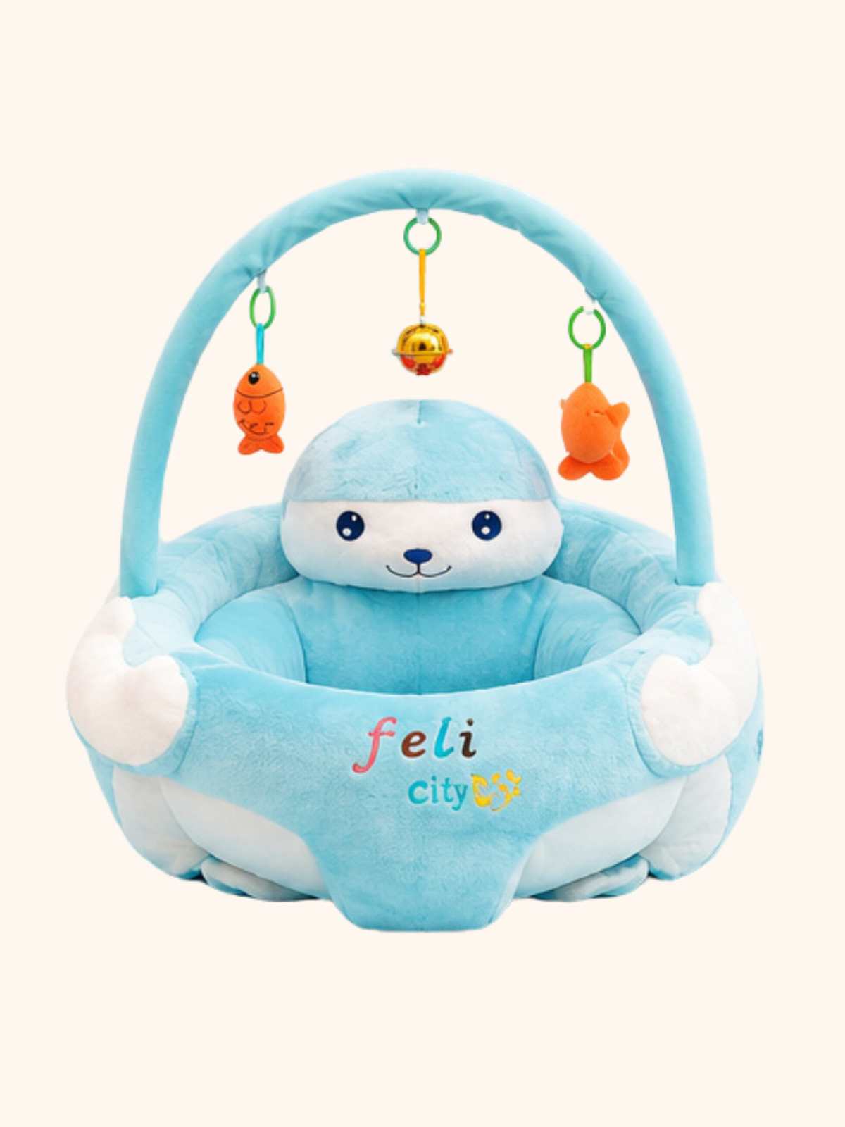 Plush Baby Support Seat with Play Arch