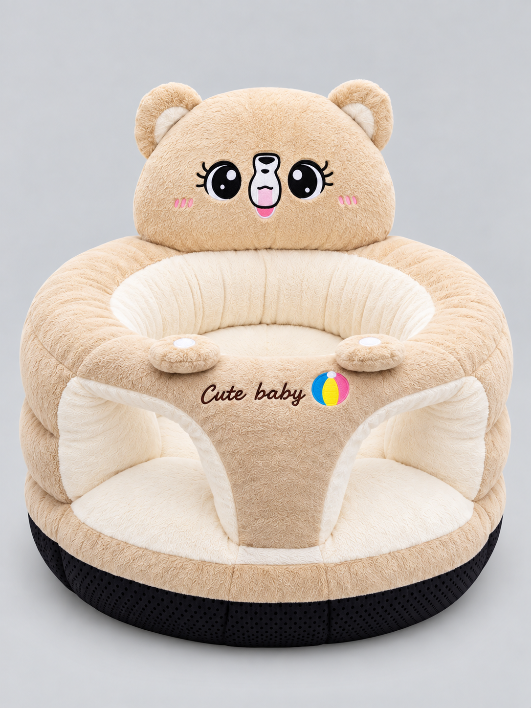Plush Bear Infant Support Seat / Baby Learn-to-Sit Floor Sofa