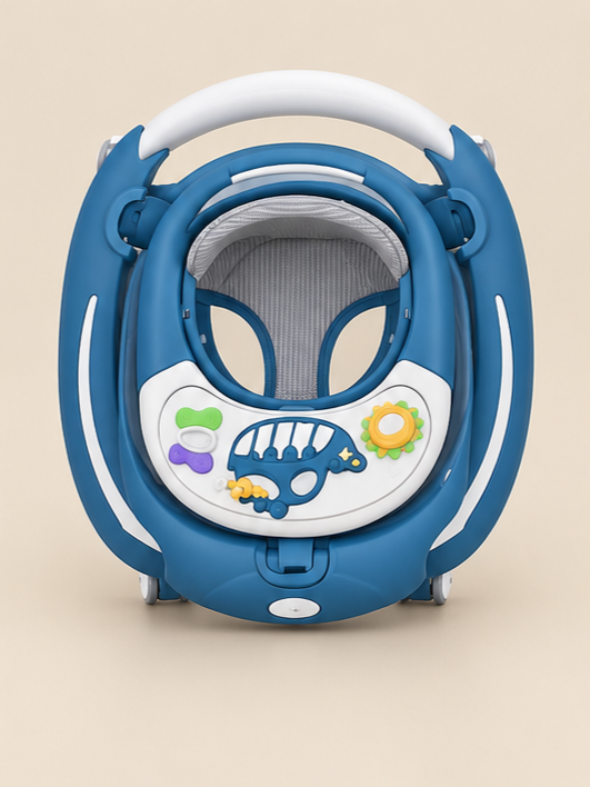 Ultra-Compact Foldable Baby Walker with Activity Tray