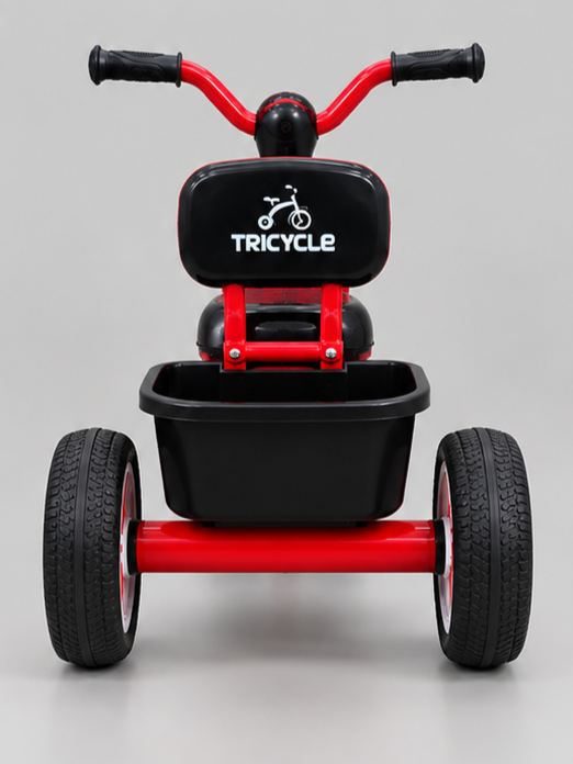 Speedster Kids Tricycle with Front Light & Dual Baskets