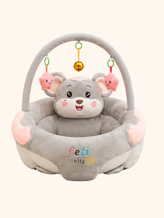 Plush Baby Support Seat with Play Arch