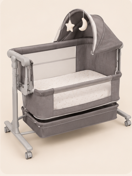 Cool Baby 5-in-1 Multifunctional Bedside Bassinet & Electric Rocker