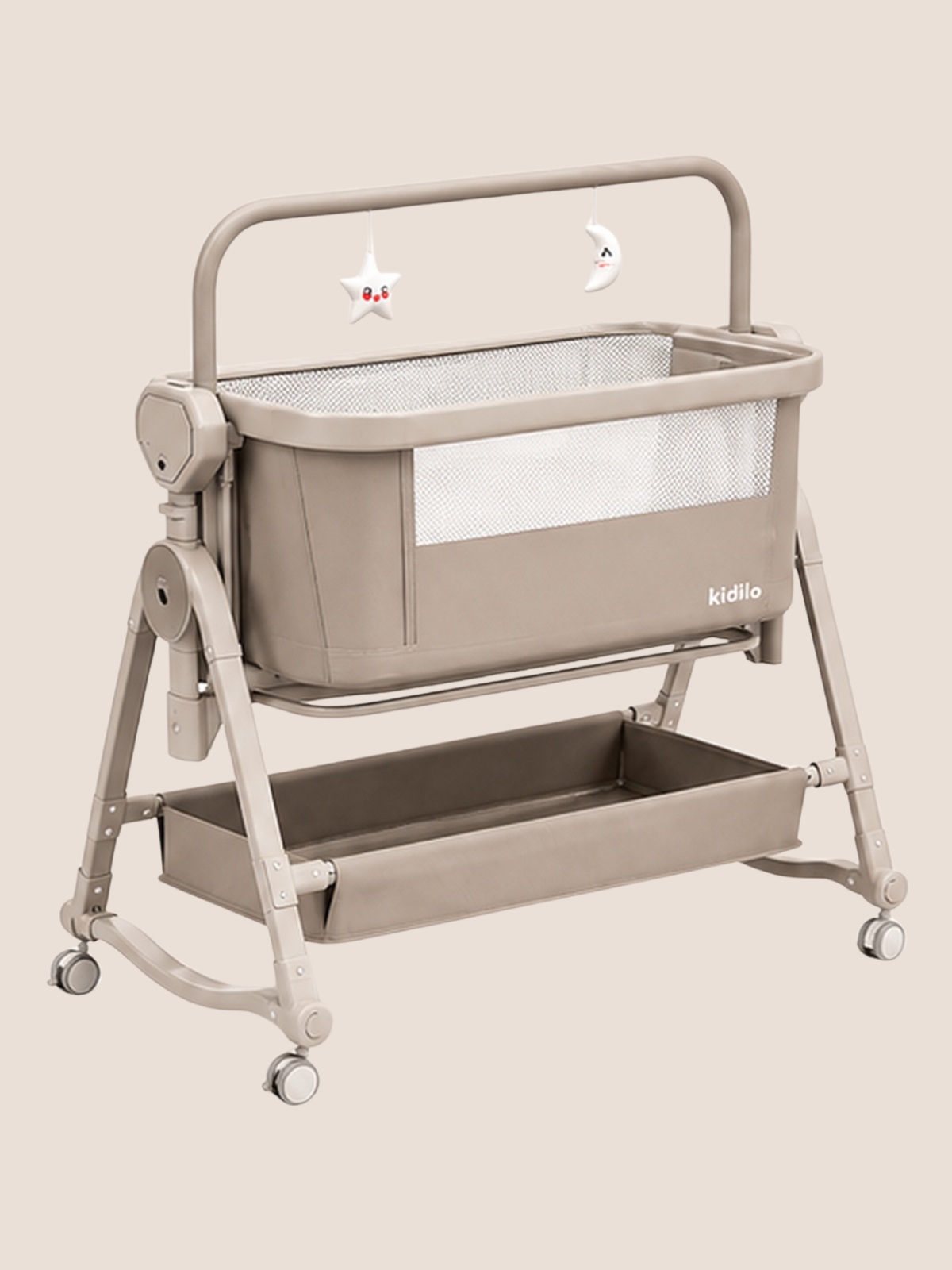 Kidilo Smart Electric Baby Cradle & Co-Sleeper (Khaki)