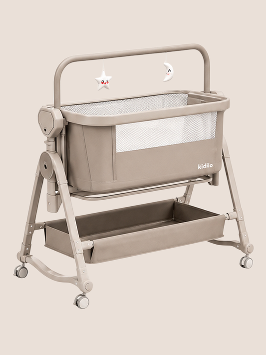 Kidilo Smart Electric Baby Cradle & Co-Sleeper (Khaki)