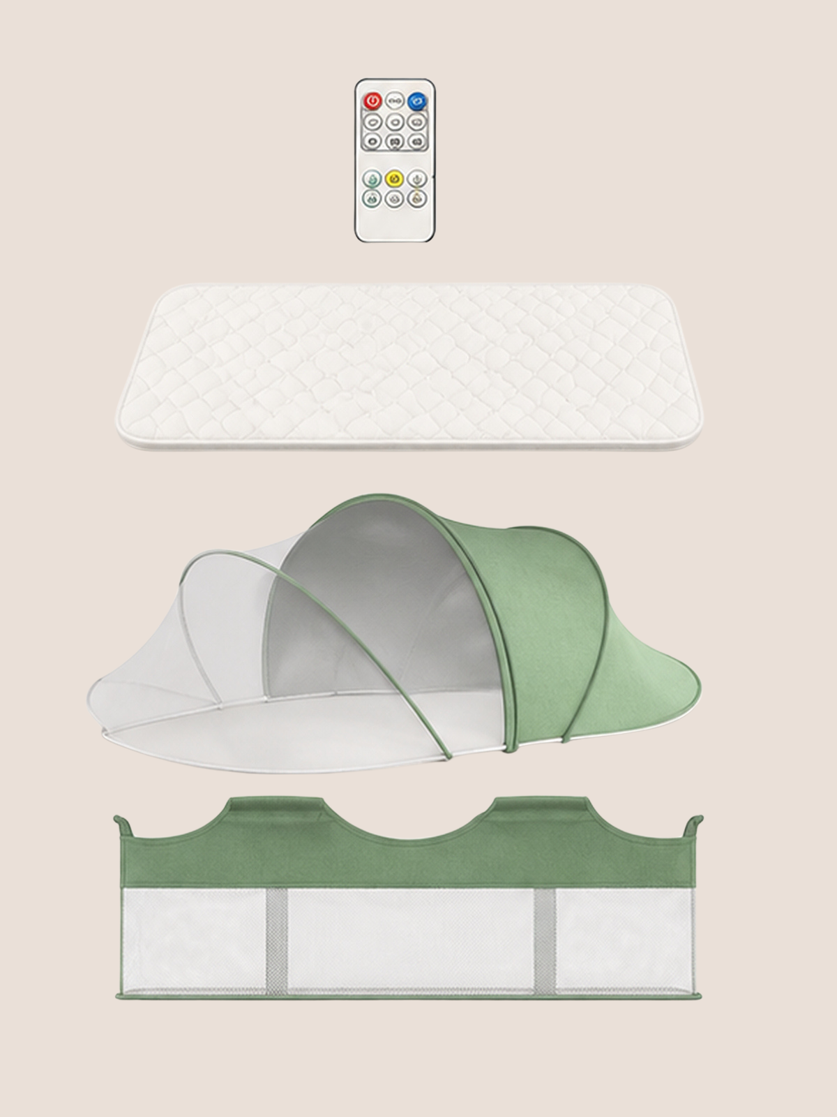 Kidilo Smart Electric Baby Cradle & Co-Sleeper (Green)