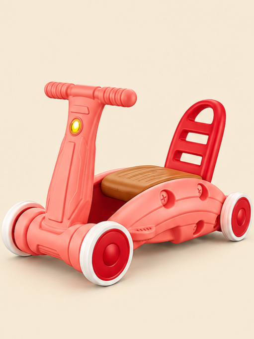 3-in-1 Children Tackle Rocking Car & Walker Ride-On
