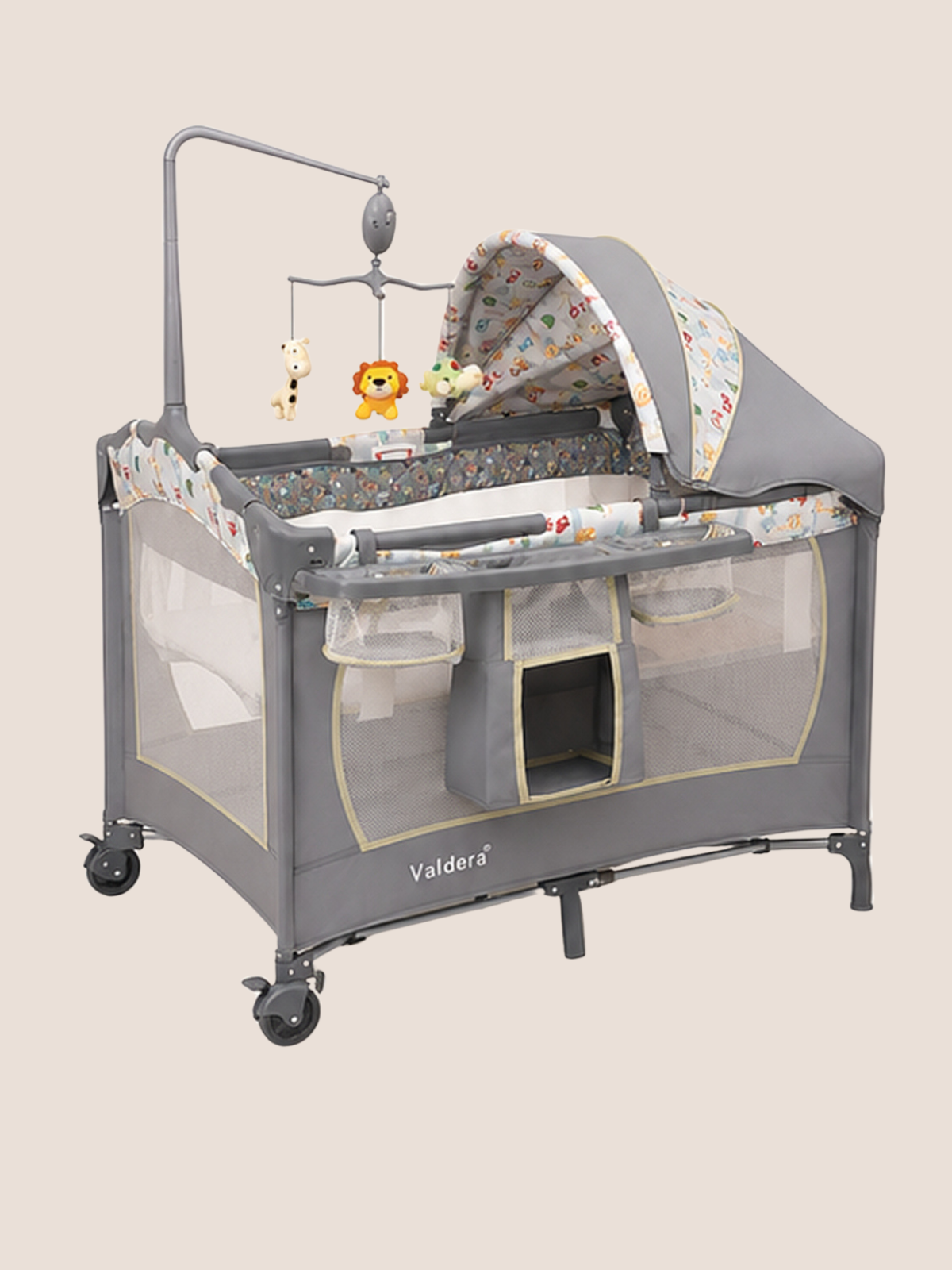 Valdera Cool Baby All-in-1 Playpen & Bassinet Nursery Center
