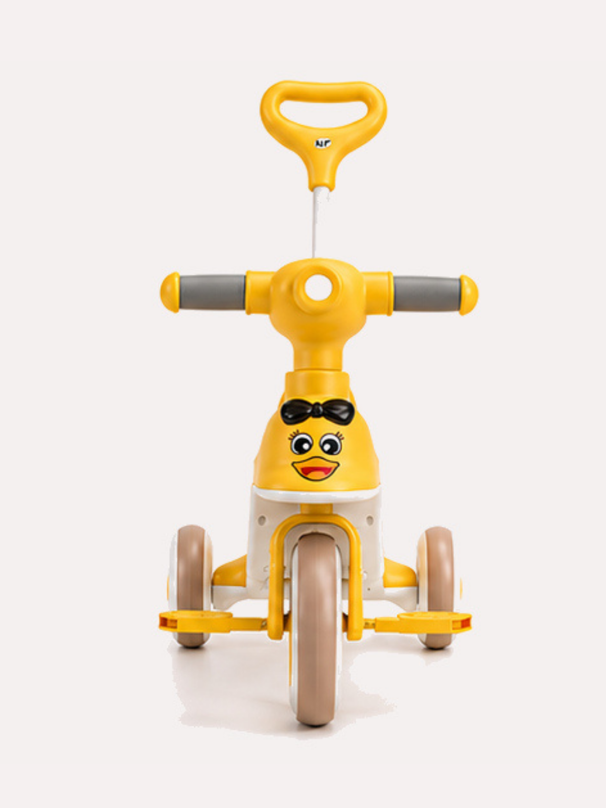 Yellow Duckling 3-in-1 Kids Tricycle & Push Walker Ride-On Toy