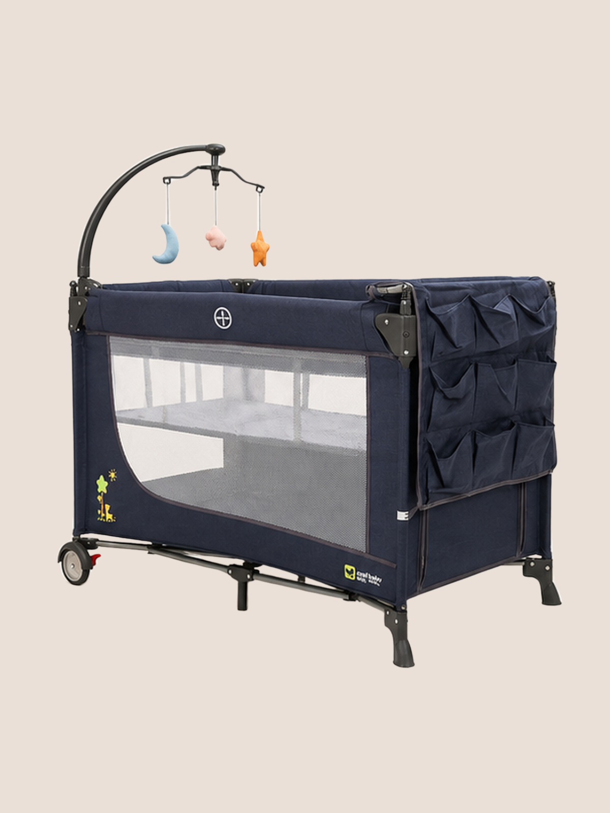Cool Baby 2-in-1 Foldable Nursery Playpen & Bassinet