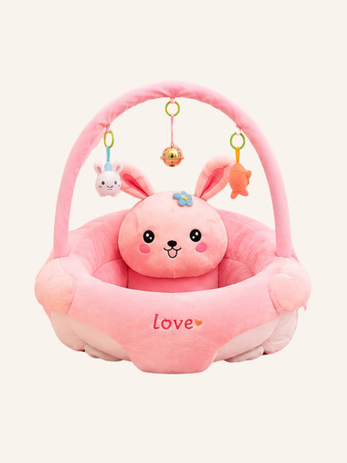 Plush Baby Support Seat with Play Arch