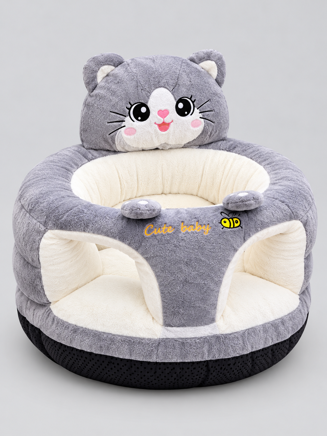Plush Kitty Infant Support Seat / Baby Learn-to-Sit Floor Sofa