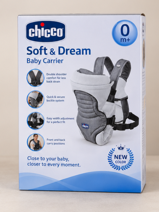 Chicco Soft & Dream Ergonomic Multi-Position Baby Carrier – Grey Edition