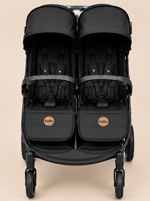 Kidilo Premium Twin Baby Stroller - LB100