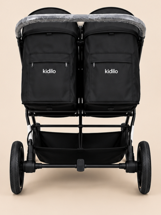 Kidilo Premium Twin Baby Stroller - LB100