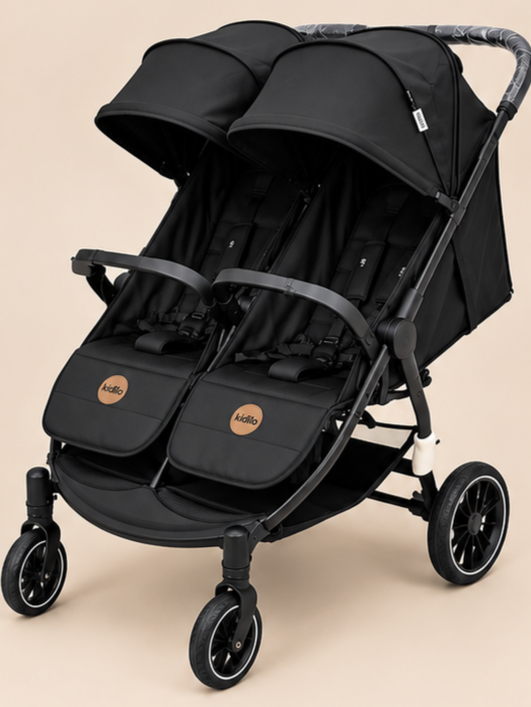 Kidilo Premium Twin Baby Stroller - LB100