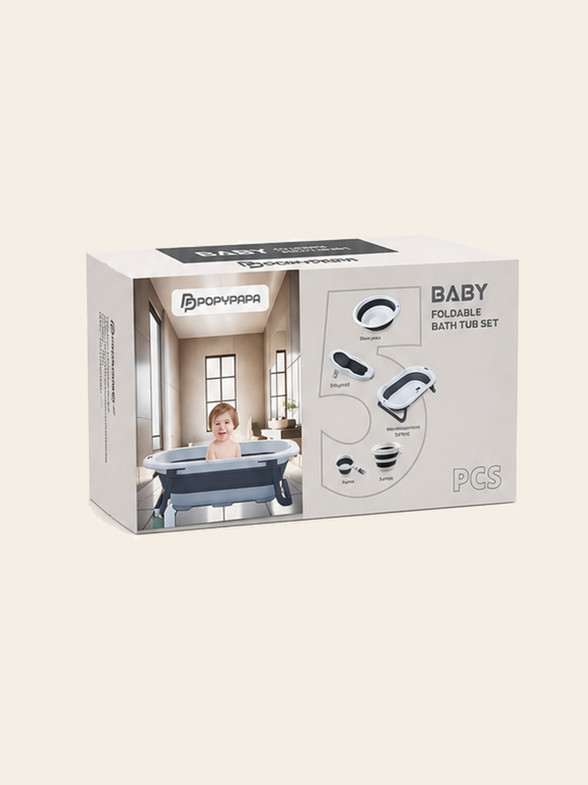 Popypapa 5-in-1 Baby Bath Bundle