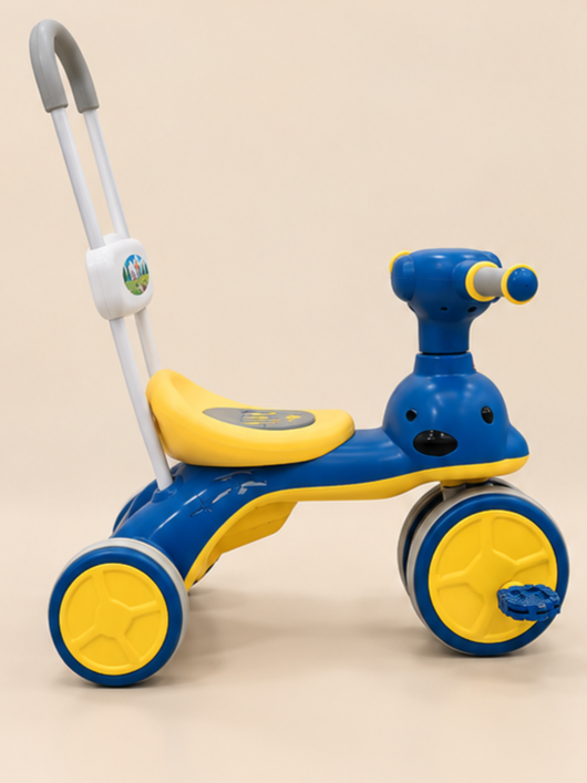 Dolphin Kids Fiber Tricycle with Push Handle