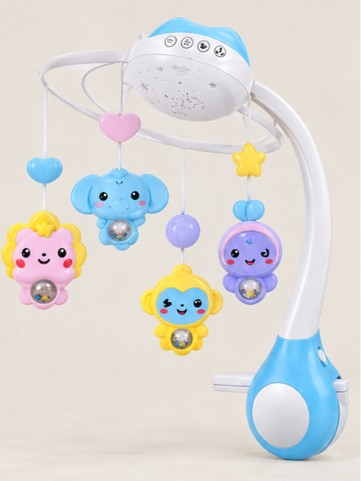 Kids Melody Bluetooth Projection & Night Light Bed Bell Crib Mobile