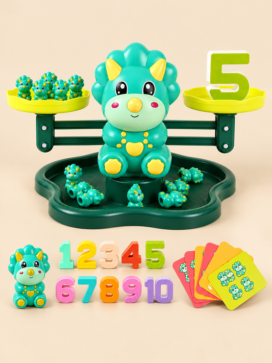 Dinosaur Balance Math Scale Educational Toy Set