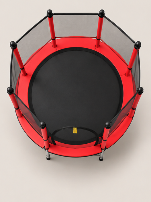 Kids Indoor/Outdoor 4.5 ft x 6 ft Enclosed Trampoline Play Centre