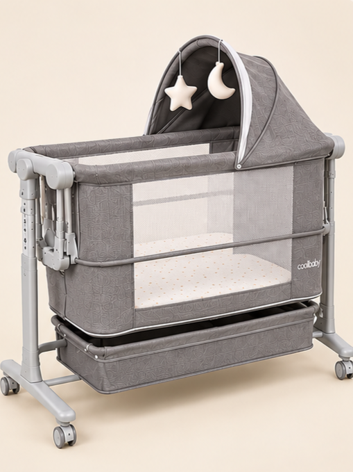 Cool Baby 5-in-1 Multifunctional Bedside Bassinet & Electric Rocker