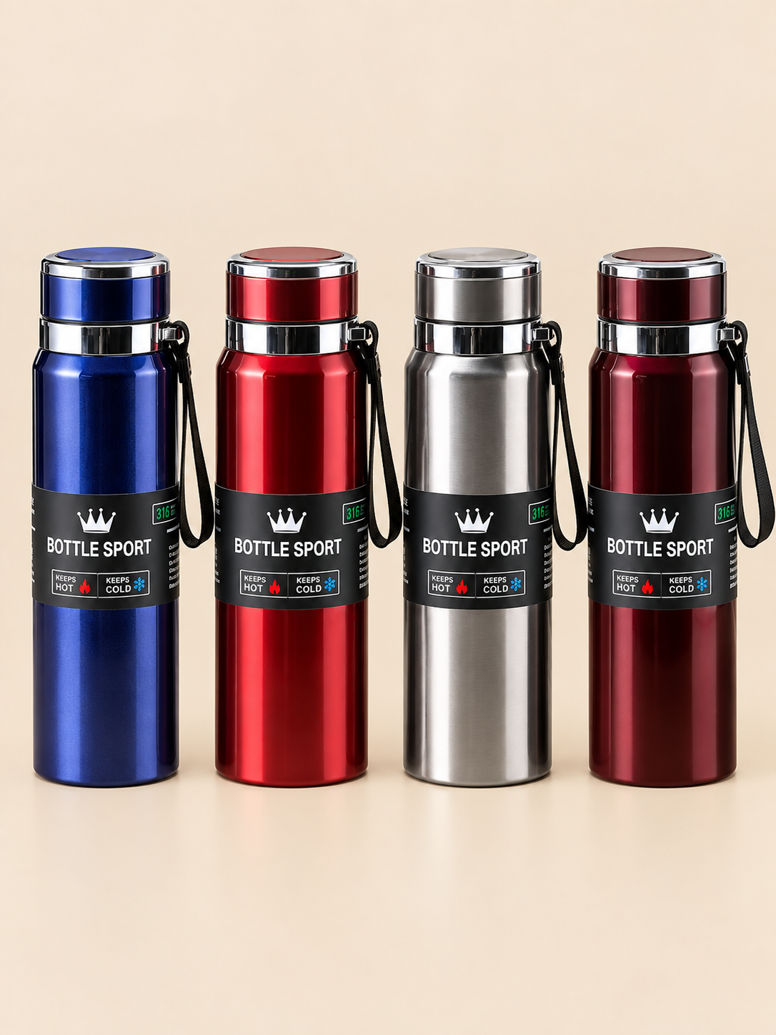 Stainless Steel Vacuum Insulated Sport Water Bottle 1000ml