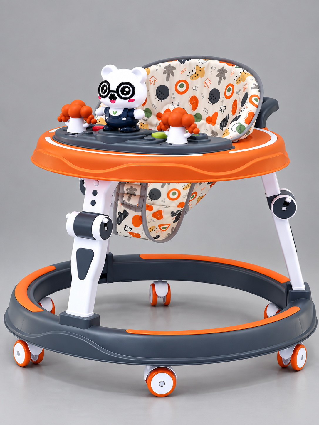 Panda Activity Musical Baby Walker with Cushioned Seat