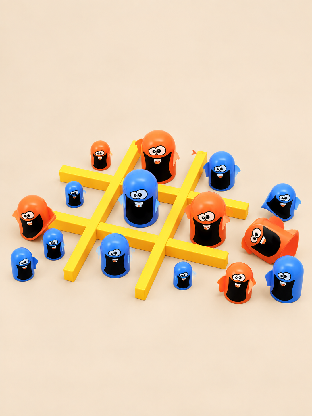 3D Nesting Gobble Tic-Tac-Toe Board Game Set