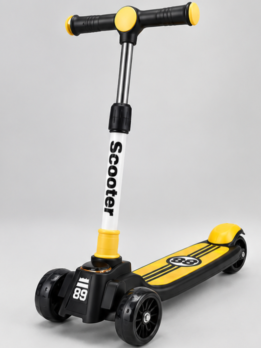Racing Sports 3-Wheel Kids Kick Scooty with Music & Lights