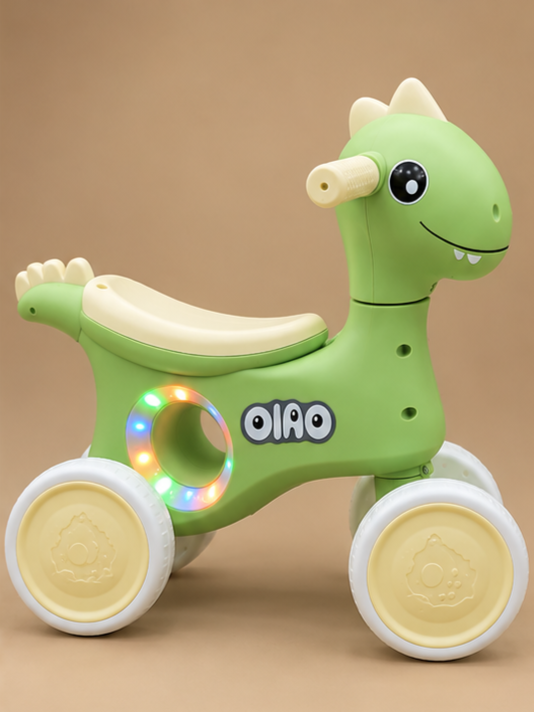 Dinosaur Theme Fully Fiber Toddler Ride-On with Lights & Music