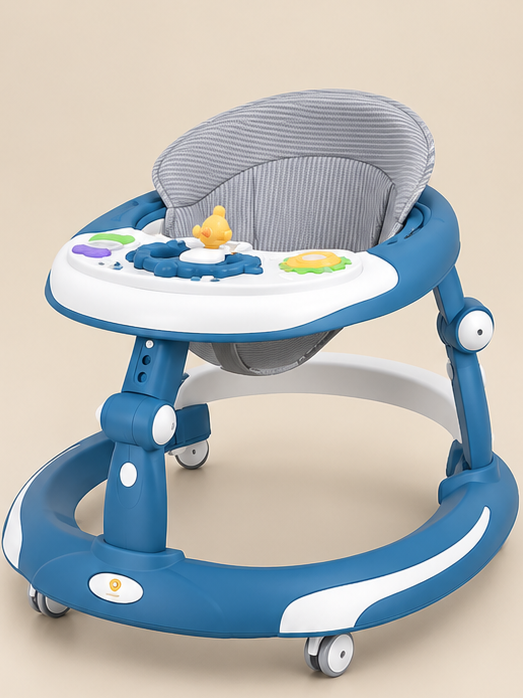 Ultra-Compact Foldable Baby Walker with Activity Tray
