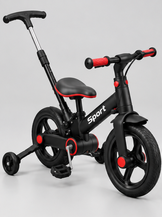 4-in-1 Imported Multifunctional Kids Push Tricycle & Balance Bike