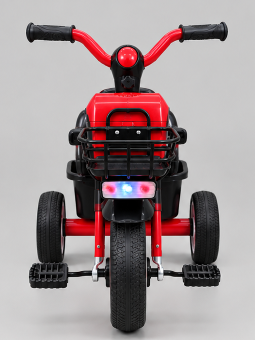 Speedster Kids Tricycle with Front Light & Dual Baskets