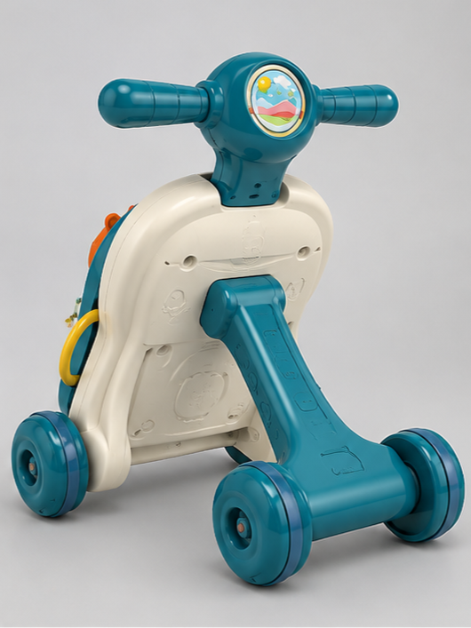 3-in-1 Musical Baby Walker & Activity Table – Sit-to-Stand Push Walker