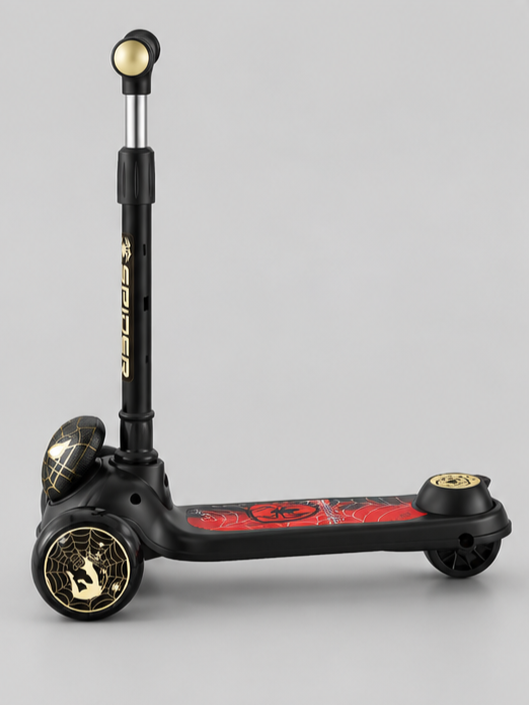Spider Theme 3-Wheel Foldable Kick Scooty