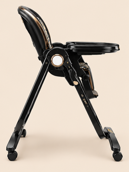 Kidilo Adjustable Baby Feeding High Chair with Reclining Seat & Lockable Wheels -  268
