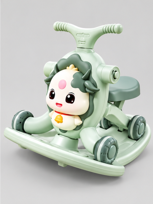 4-in-1 Multifunctional Baby Walker, Scooter, Rocker & Ride-On