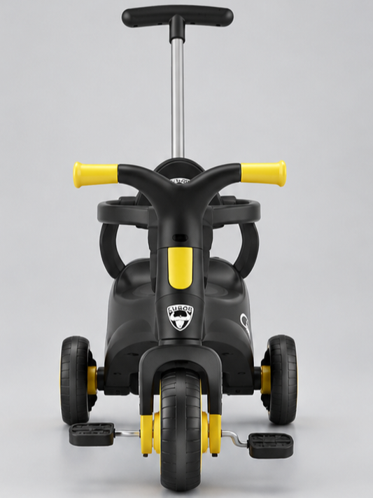 Imported Chiron 3-in-1 Kids Tricycle & Push Stroller with Safety Guardrail
