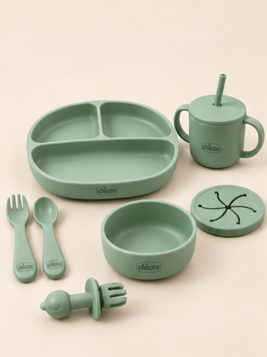 Chicco Baby Silicone Tableware Feeding Set (6m+)