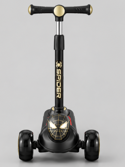 Spider Theme 3-Wheel Foldable Kick Scooty