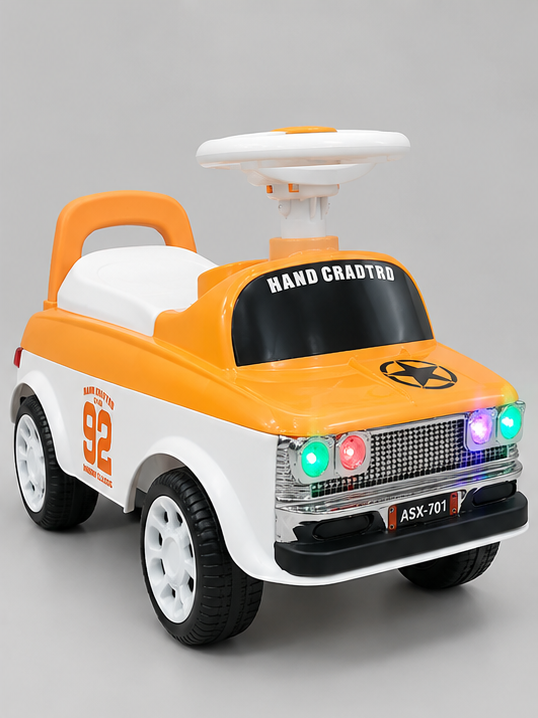 Full Fiber Lights & Music Classic Push Ride-On Car