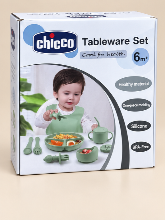 Chicco Baby Silicone Tableware Feeding Set (6m+)