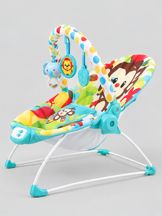 Mastela Music & Soothe Cradling Bouncer Seat with Calming Vibration & Toy Bar-Manual