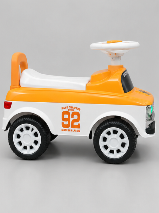 Full Fiber Lights & Music Classic Push Ride-On Car