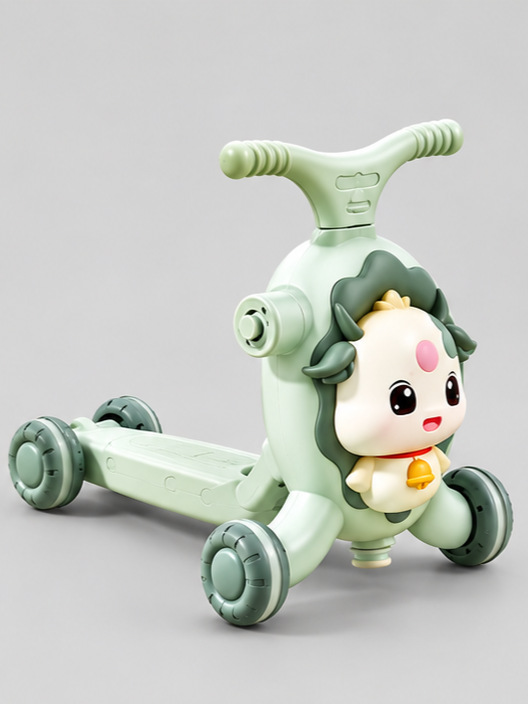 4-in-1 Multifunctional Baby Walker, Scooter, Rocker & Ride-On