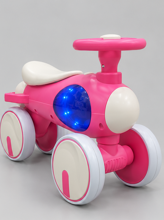 Fiber Light & Music Toddler Aeroplane Balance Ride-On