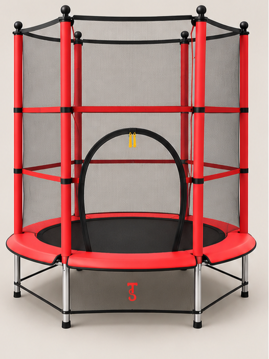 Kids Indoor/Outdoor 4.5 ft x 6 ft Enclosed Trampoline Play Centre