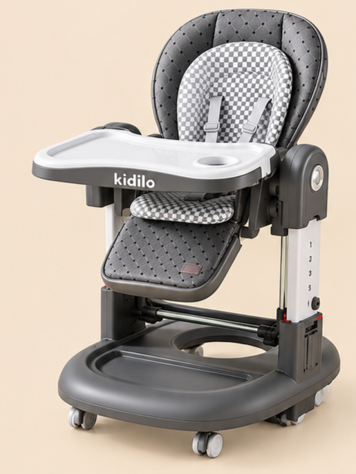 Kidilo Multi-Functional 3-in-1 Baby High Chair, Walker & Rocker- 015